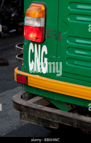 CNG oder komprimiertes Erdgas-Auto-Rikscha in Indien Stockfoto