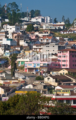 Blick über Kodaikanal Stadt Tamil Nadu, Indien Stockfoto