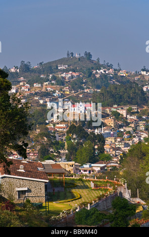 Blick über Kodaikanal Stadt Tamil Nadu, Indien Stockfoto