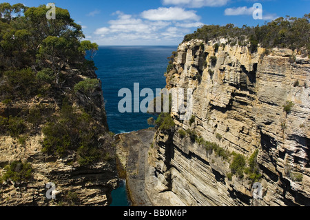 Teufel-Küche auf der Tasman Halbinsel, Tasmanien, Australien. Stockfoto
