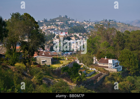 Blick über Kodaikanal Stadt Tamil Nadu, Indien Stockfoto