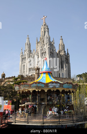 Parc d'Atraccions und Tempel del Eurostars ADR in Barcelona, Spanien Stockfoto