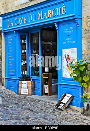 Weinladen in St. Emilion Frankreich, Bordeaux Region. Stockfoto