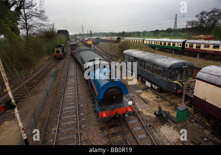 Colne Valley Railway Museum in der Nähe von Schloss Heddingham Essex Großbritannien hier gesehen Castle Donnington Nr. 1 Zug Stockfoto