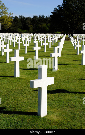 Die Gräber in der Normandie amerikanischen Friedhof und Denkmal Omaha Beach Colleville Sur Mer Frankreich des zweiten Weltkriegs Stockfoto