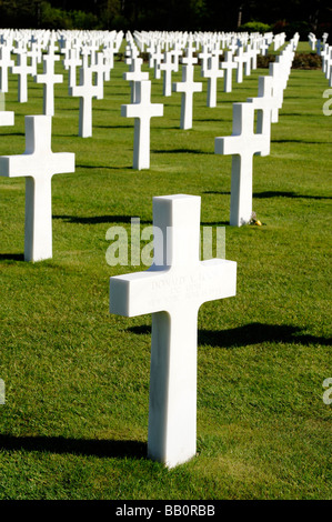 Die Gräber in der Normandie amerikanischen Friedhof und Denkmal Omaha Beach Colleville Sur Mer Frankreich des zweiten Weltkriegs Stockfoto