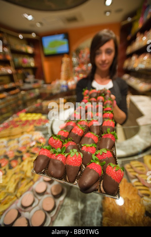 Schokoladenladen. Venedig, Italien.k Stockfoto