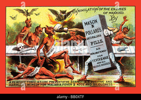 Mason & Pollards Anti-Malaria-Tabletten Stockfoto