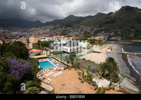 Machico am Meer Stadt portugiesische Insel Madeira im mittleren Atlantik Stockfoto