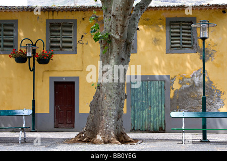 Machico am Meer Stadt portugiesische Insel Madeira im mittleren Atlantik Stockfoto