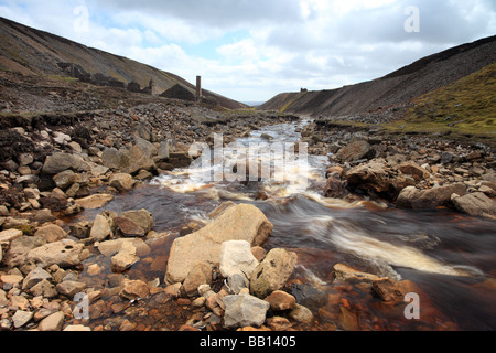 Harte Ebene Gill die Überreste der alten Bande Verhüttung Mühle Yorkshire Dales National Park UK Stockfoto