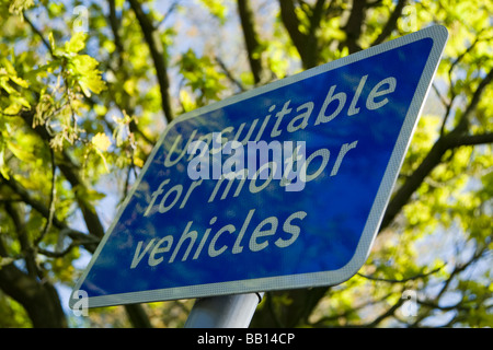 "Ungeeignet für Kraftfahrzeuge" Zeichen Stockfoto