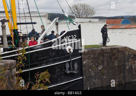 S. L. VIC 32 auf dem Crinan Kanal bei Ardrishaig Becken Stockfoto