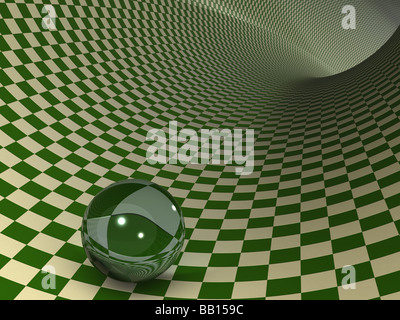 Glas-Kugel-Abstract background 3d Stockfoto