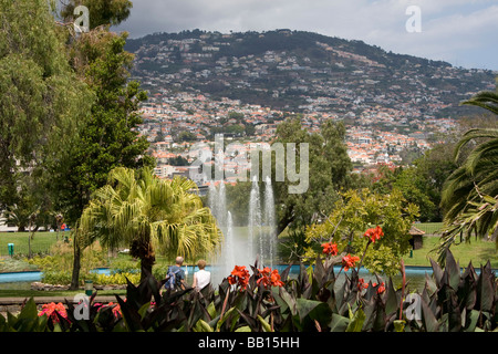 Stadtpark Funchal am Meer Stadt portugiesische Insel Madeira im mittleren Atlantik Stockfoto