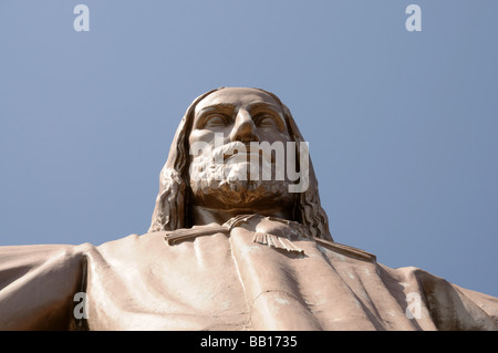 Jesus Christus-Statue im Tempel del Eurostars Cor in Barcelona, Spanien Stockfoto