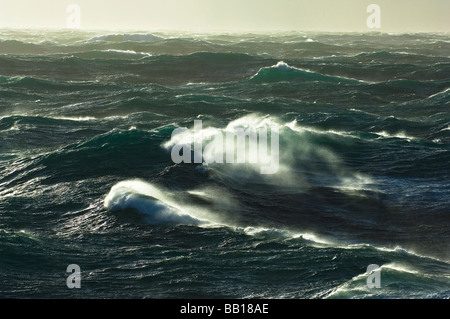 Stürmisches Wetter die Tasmanische See überqueren. Stockfoto