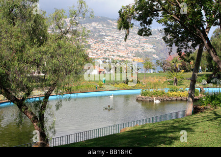 Funchal Stadtpark am Meer Stadt portugiesische Insel Madeira im mittleren Atlantik Stockfoto