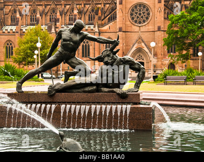 Archibald Fountain Hyde Park Sydney Australien Stockfoto