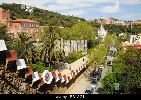 Antoni Gaudis Park Güell in Barcelona, Spanien Stockfoto