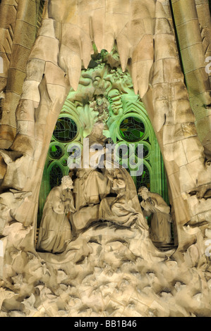 Detail der La Sagrada Familia in Barcelona, Spanien Stockfoto