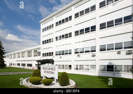 Die Beechnut Corporation begann hier in Canajoharie, New York, im Mohawk Valley im Montgomery County. USA. Abgerissen 2024. Stockfoto