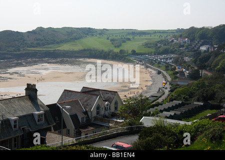 Langland Bucht, Gower Halbinsel, West Glamorgan, South Wales, Großbritannien Stockfoto