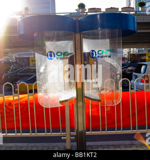 Öffentliches Telefon Kiosk Peking Stockfoto