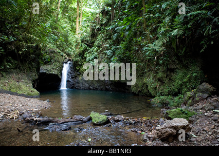 Ein Wasserfall in den Dschungeln von Corcovado Nationalpark, Costa Rica Stockfoto