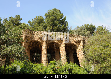 Antoni Gaudis Park Güell in Barcelona Spanien Stockfoto