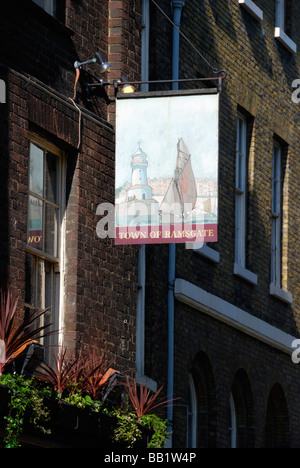 Die Stadt von Ramsgate Kneipe in Wapping Hautpstraße Wapping London Stockfoto