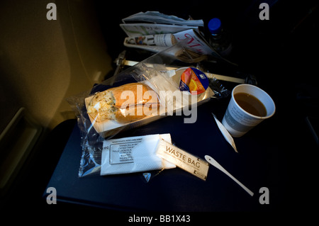 British Airways-Frühstück am Flug nach Florenz im Standard class COPYRIGHT Foto BY BRIAN HARRIS 2009 07808 579804 Stockfoto