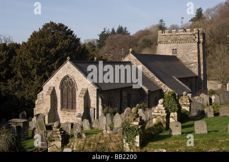 St. Brynach Kirche, Nevern, Pembrokeshire Stockfoto