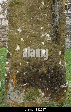 Vitalianus Stein, St. Brynach Kirche, Nevern, Pembrokeshire Stockfoto