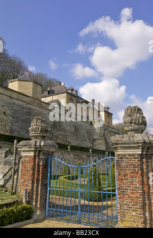 Europa, Niederlande, Limburg, Maastricht, Chateau Neercaane Reihenhaus Burg, UNESCO-Website Stockfoto