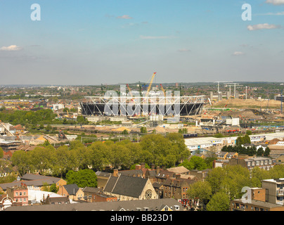 Die Londoner Olympia-Stadion im Bau kann Stockfoto