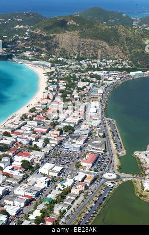 Sint Maarten Blick auf Philipsburg Stockfoto