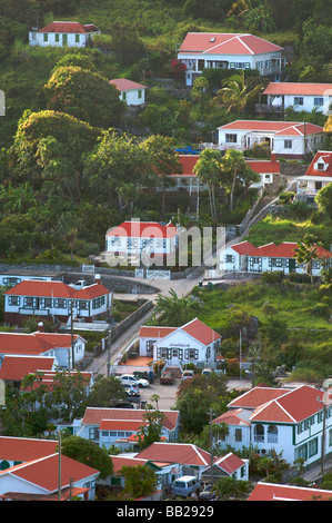 Saba Windwardside traditionelle Architektur Stockfoto