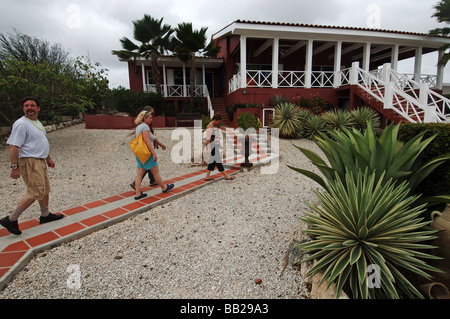 Niederländische Antillen Bonaire Immobilienmakler mit US-Kunden eine Immobilie Stockfoto