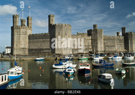 Caernarfon Castle in Gwynedd Nord-Wales Stockfoto