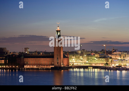 Gamla Stan und Riddarholm Kirche Stockholm Schweden Stockfoto