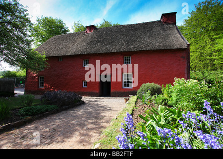 Alten Stil restauriert erhaltenen Bauernhaus am St Fagans National History Museum of Wales Open-Air walisischen Touristenattraktion UK Stockfoto