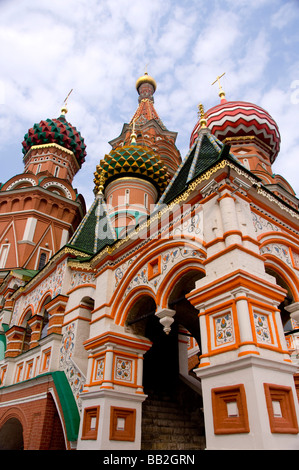 Russland, Moskau, Roter Platz. Basilius Kathedrale. Stockfoto