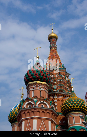 Russland, Moskau, Roter Platz. Basilius Kathedrale. Stockfoto