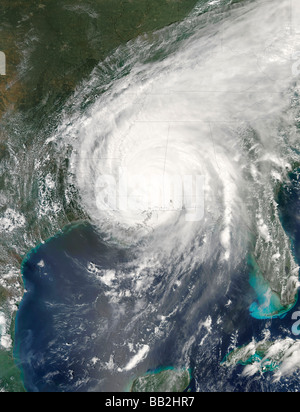 Hurrikan Katrina über Louisiana Mississippi Alabama Stockfoto