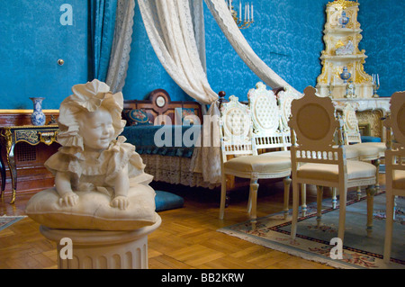Russland, St. Petersburg, Jussupow-Palast. Haus, wo Rasputin 1916 ermordet wurde. Blaue Schlafzimmer. Stockfoto