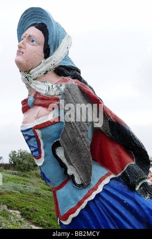 Galionsfigur der Schiffbrüchigen Marie Elise November 1877 Cape Agulhas Tipp von Südafrika Stockfoto