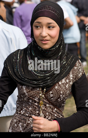 Shalwar Kameez indische Frau Tracht bengali gegründet Mela Banglatown Brick Lane London England uk-Osteuropa Stockfoto