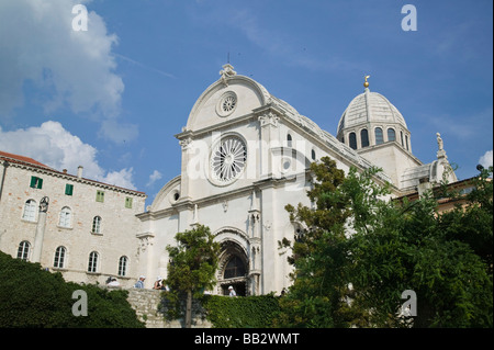 Kroatien, Sibenik-Knin Region SIBENIK. Kathedrale St. Jakob (b.1536) außen Stockfoto