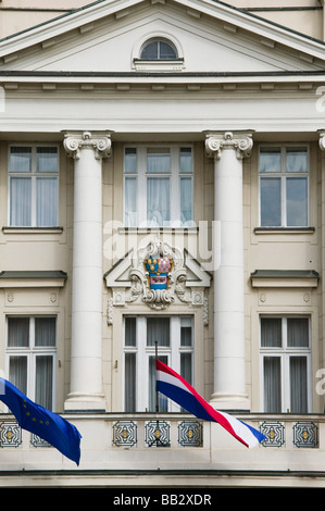 Kroatien-Zagreb. Alte Stadt Zagreb-Detail der kroatische Parlamentsgebäude Stockfoto